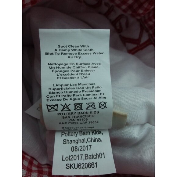 Pottery Barn Kids Karen Jumbo Stocking Santa Gifts Holiday Xmas Quilted 31.5 in - Picture 11 of 13